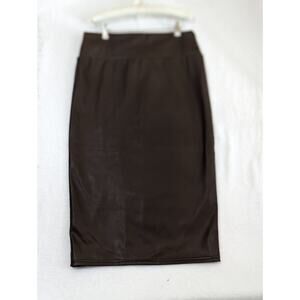 Lularoe Skirt xl Faux Vegan Leather Elegant Pencil No Zipper See Descrip+Photos
